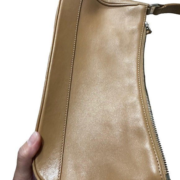 Coach Tan Leather Small Shoulder Bag Purse - Picture 3 of 14